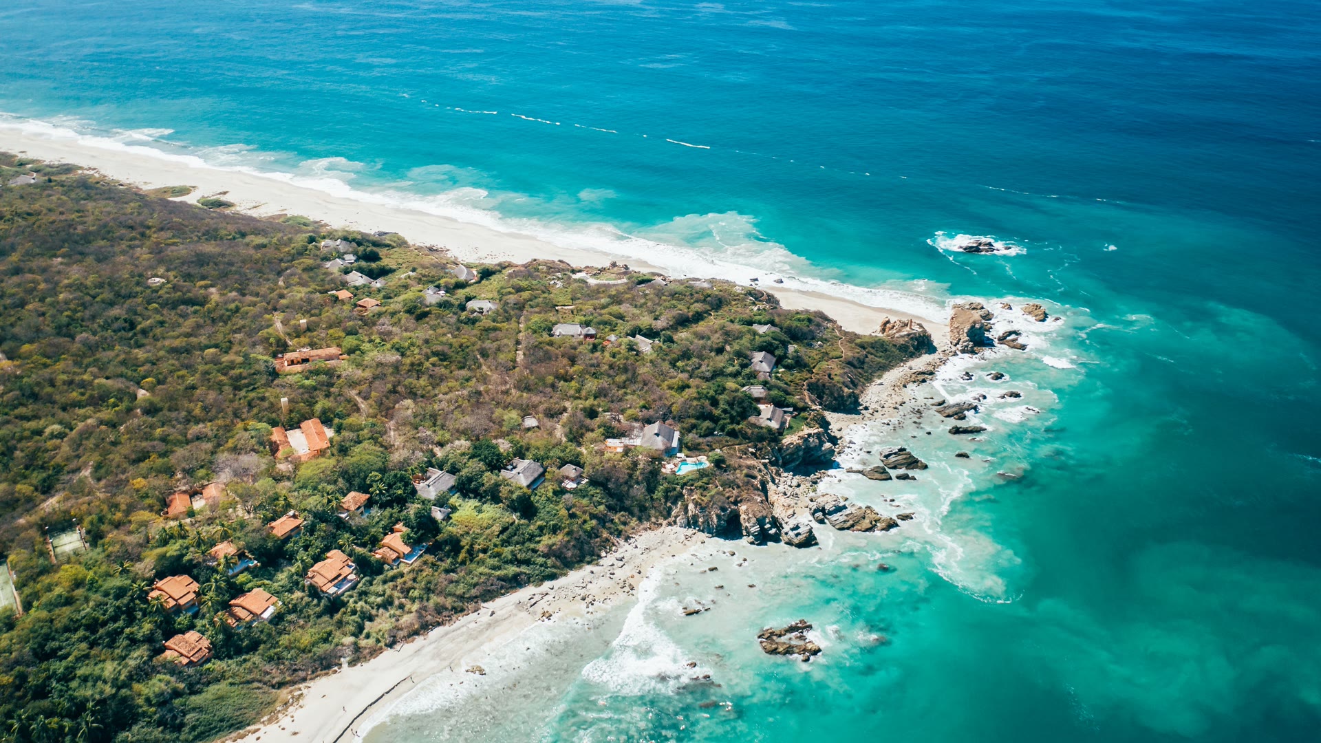 Generic tropical coastline and resort atmosphere.
